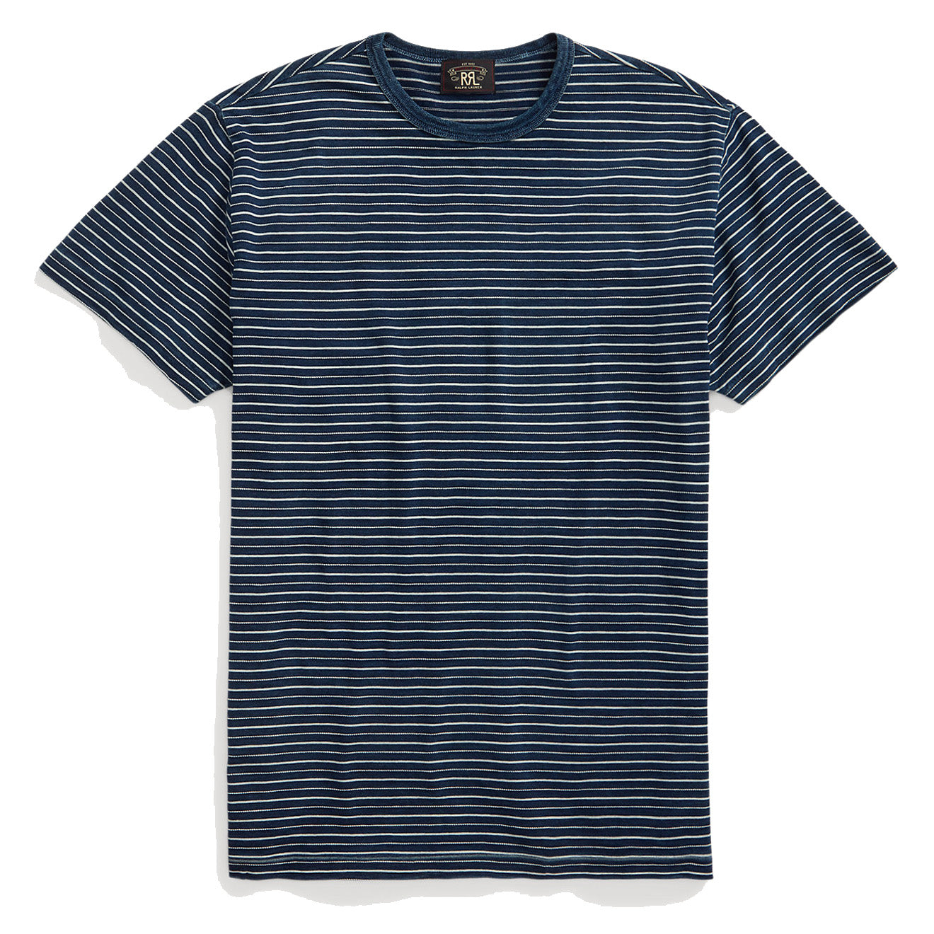 RRL by Ralph Lauren Indigo Striped Jersey T-Shirt Indigo Multi