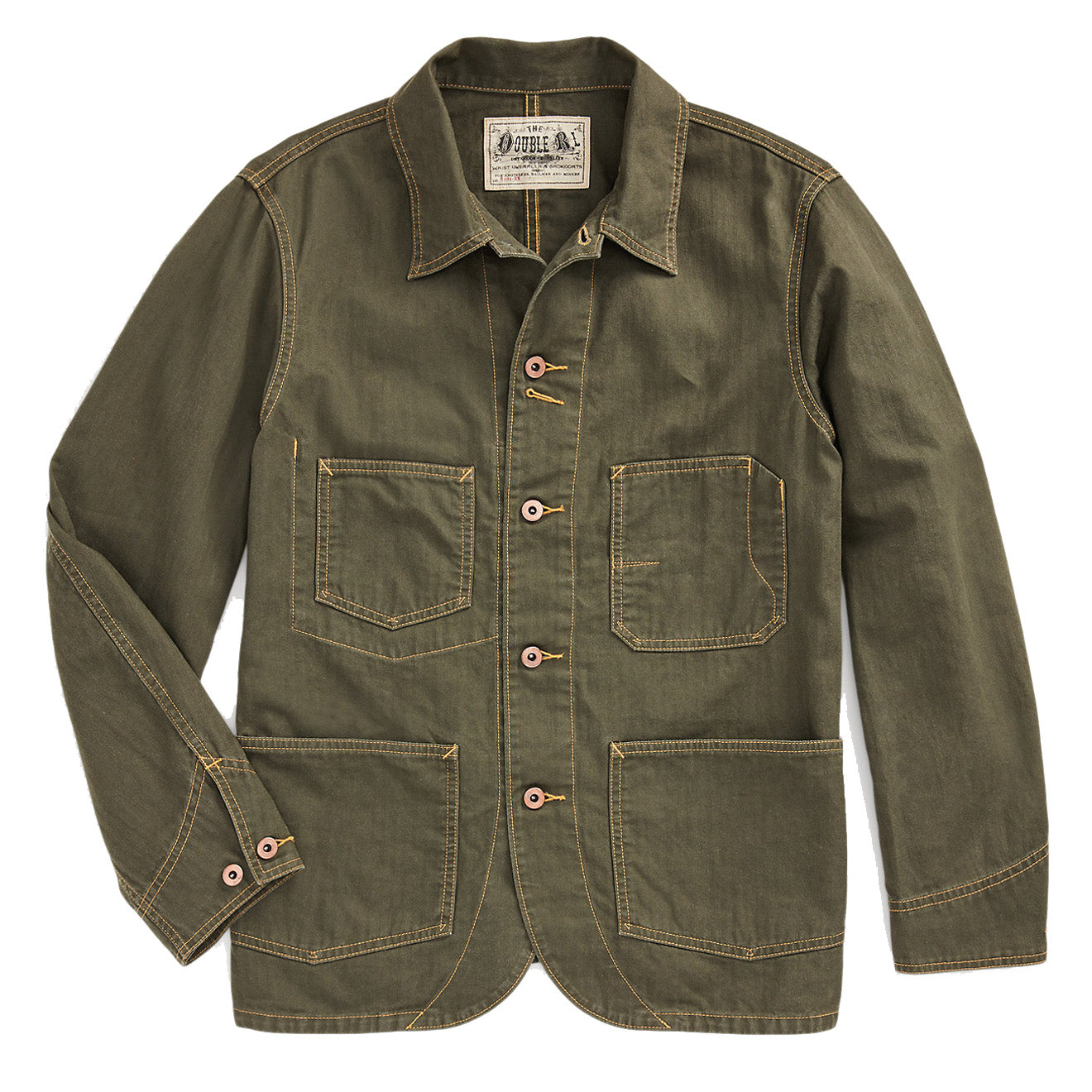 RRL RALPH LAUREN DOUBLE deals RL HERRINGBONE MILITARY JACKET - MEDIUM