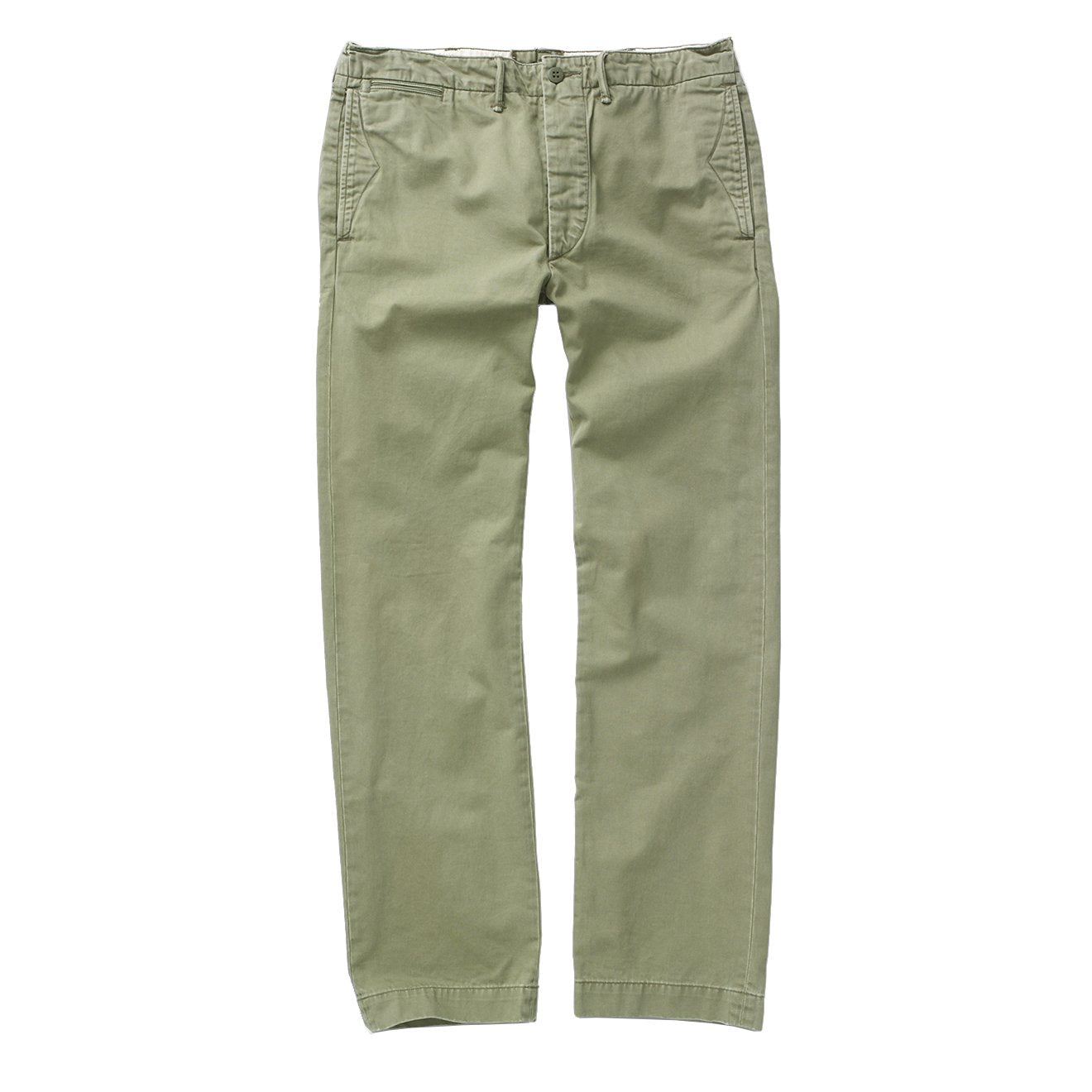 RRL by Ralph Lauren Officers Flat Pant Chino Olive The Sporting Lodge