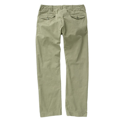 RRL by Ralph Lauren Officers Flat Pant Chino Olive - The Sporting Lodge