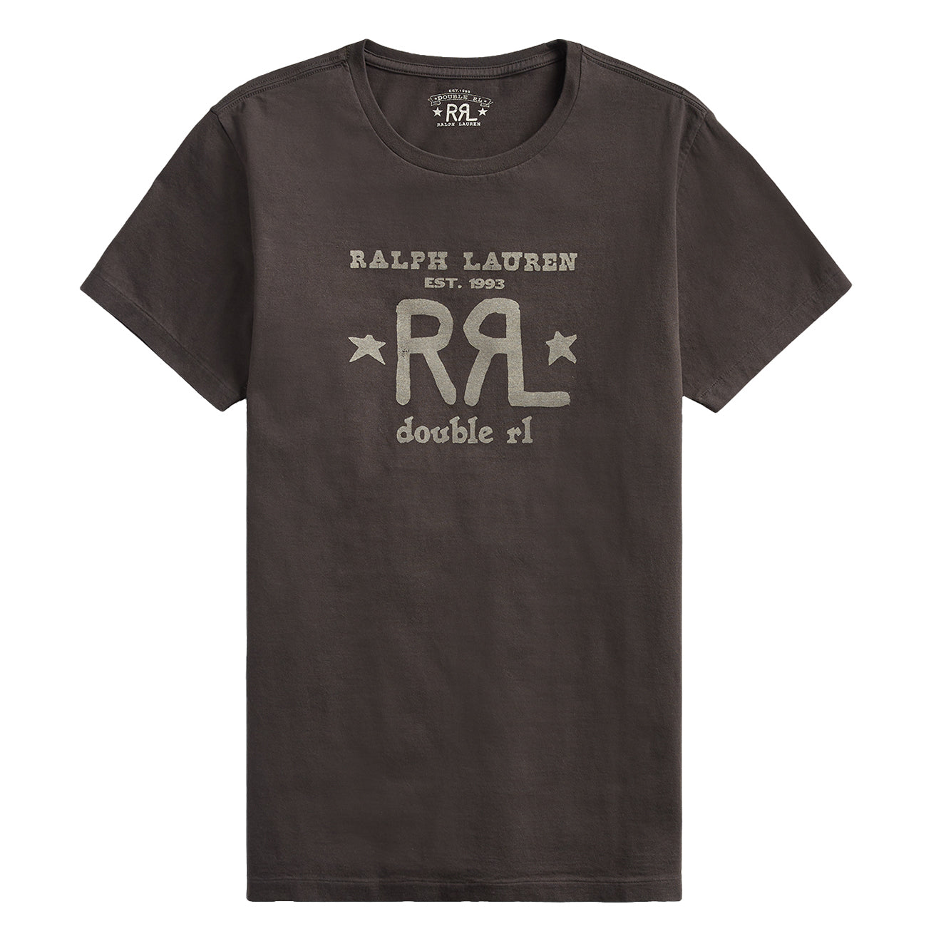 RRL by Ralph Lauren Graphic Logo T-Shirt Faded Black Canvas