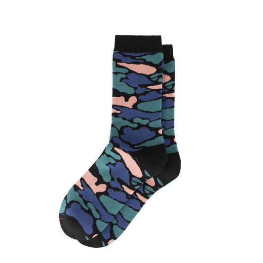 Rototo Pile Camo Crew Socks Multi - The Sporting Lodge