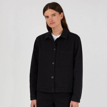 Sunspel Womens Chore Jacket Black - The Sporting Lodge