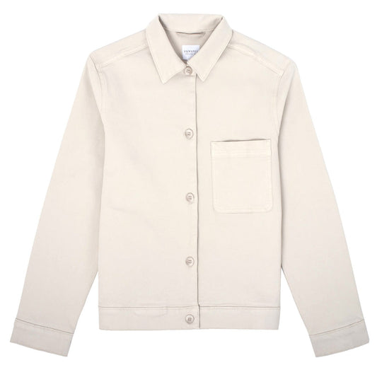 Sunspel Womens Chore Jacket Chalk - The Sporting Lodge