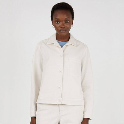 Sunspel Womens Chore Jacket Chalk - The Sporting Lodge