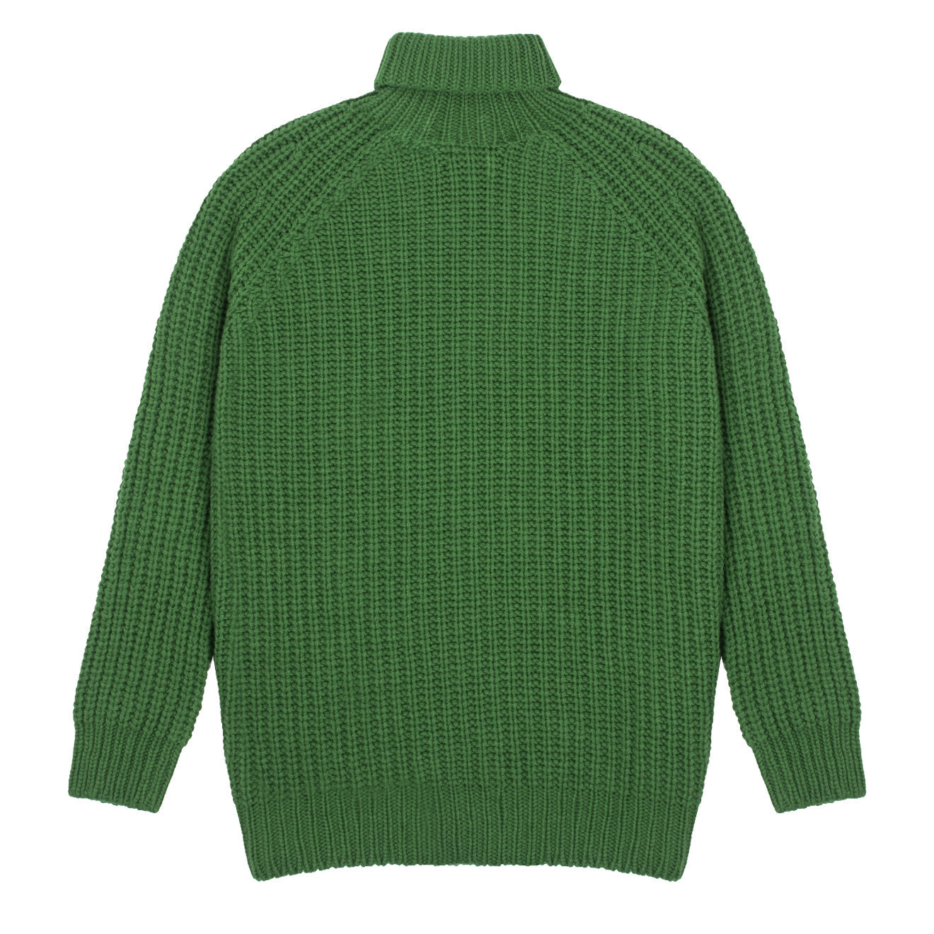 Sunspel Womens Chunky Roll Neck Jumper Bright Green The Sporting Lodge