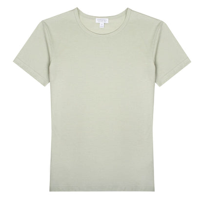 Sunspel Womens Classic T-Shirt Pistachio - The Sporting Lodge