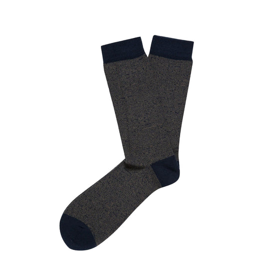 Sunspel Organic Cotton Socks Navy / Caper Twist - The Sporting Lodge