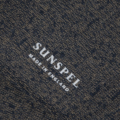 Sunspel Organic Cotton Socks Navy / Caper Twist - The Sporting Lodge