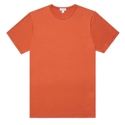 Sunspel S/S Crew Neck T-Shirt Burnt Sienna - The Sporting Lodge