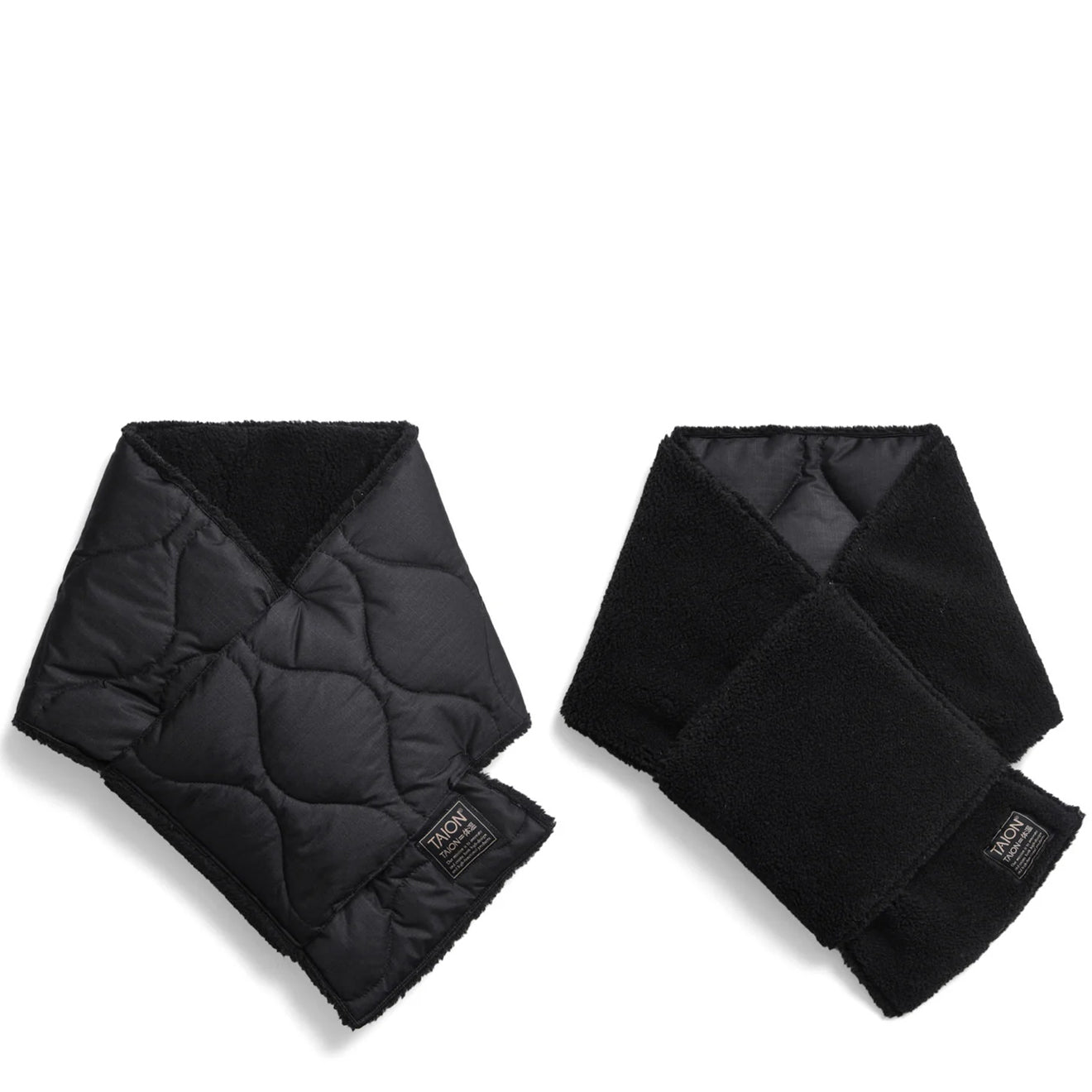 Taion Military Reversible Down Scarf Black / Black - The Sporting Lodge