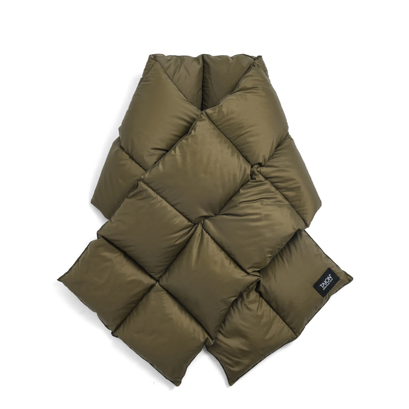 Taion Reversible Mountain Down Volume Muffler Olive - The Sporting Lodge