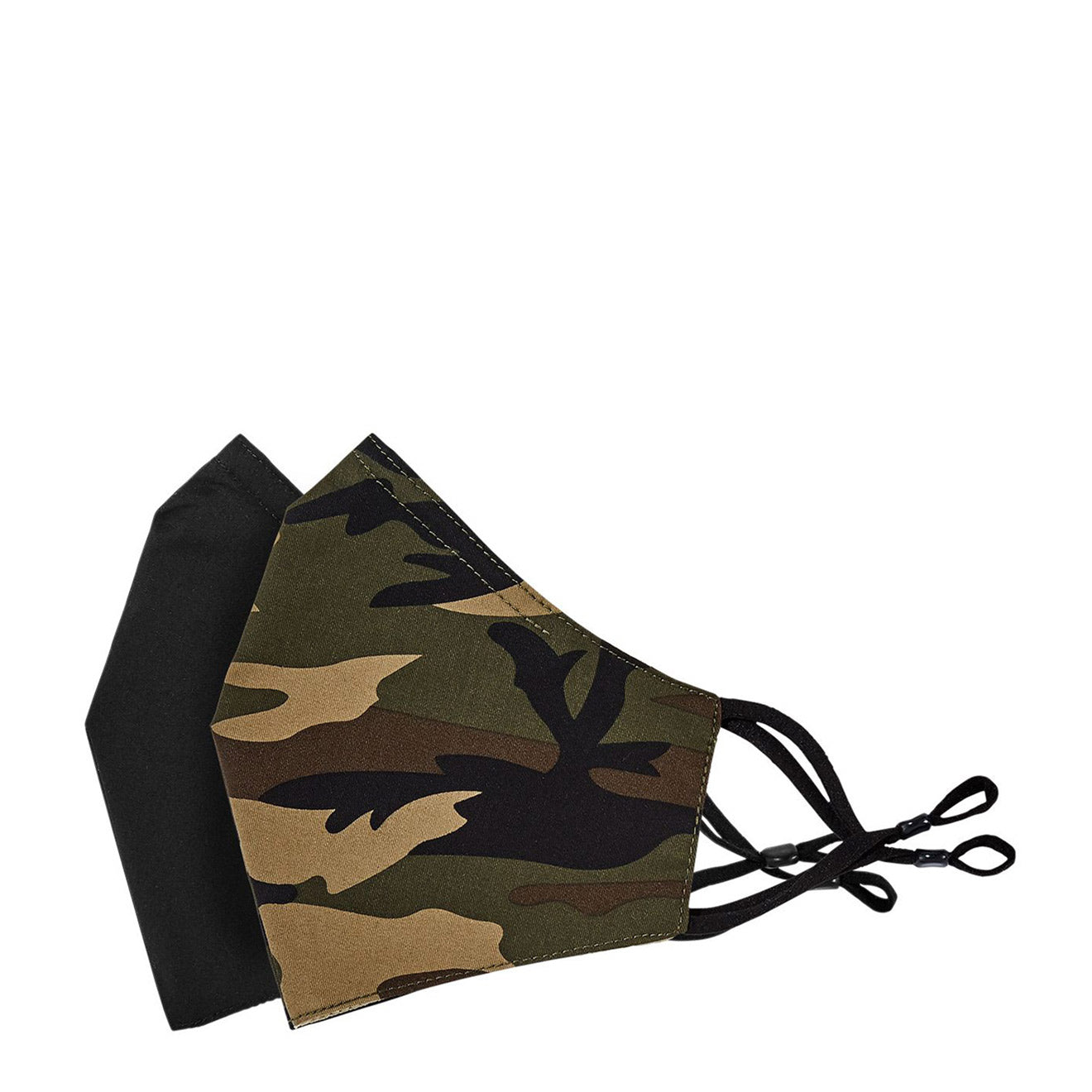 Tilley Cotton Face Coverings 2-Pack Camo / Black - The Sporting Lodge