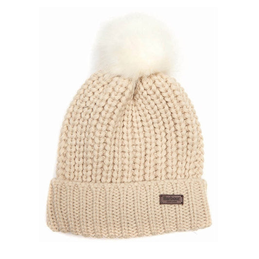 Barbour Womens Saltburn Beanie Pearl - The Sporting Lodge