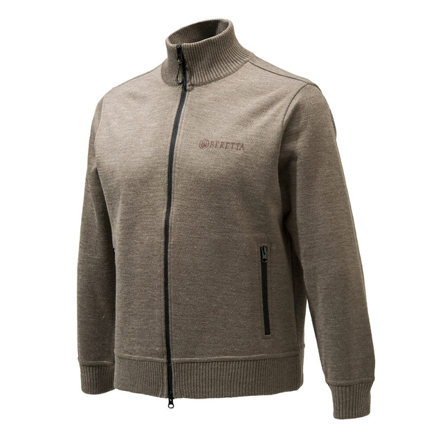 BERETTA Full 2024 Zip Wind Resistant Wool Sweater